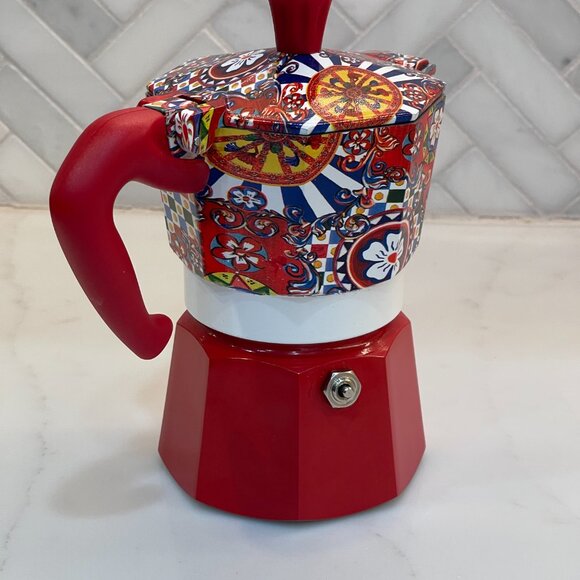 -SOLD-❌  Bialetti × Dolce & Gabbana Moka Express — “Carretto Siciliano” 3-Cup - Picture 5 of 12